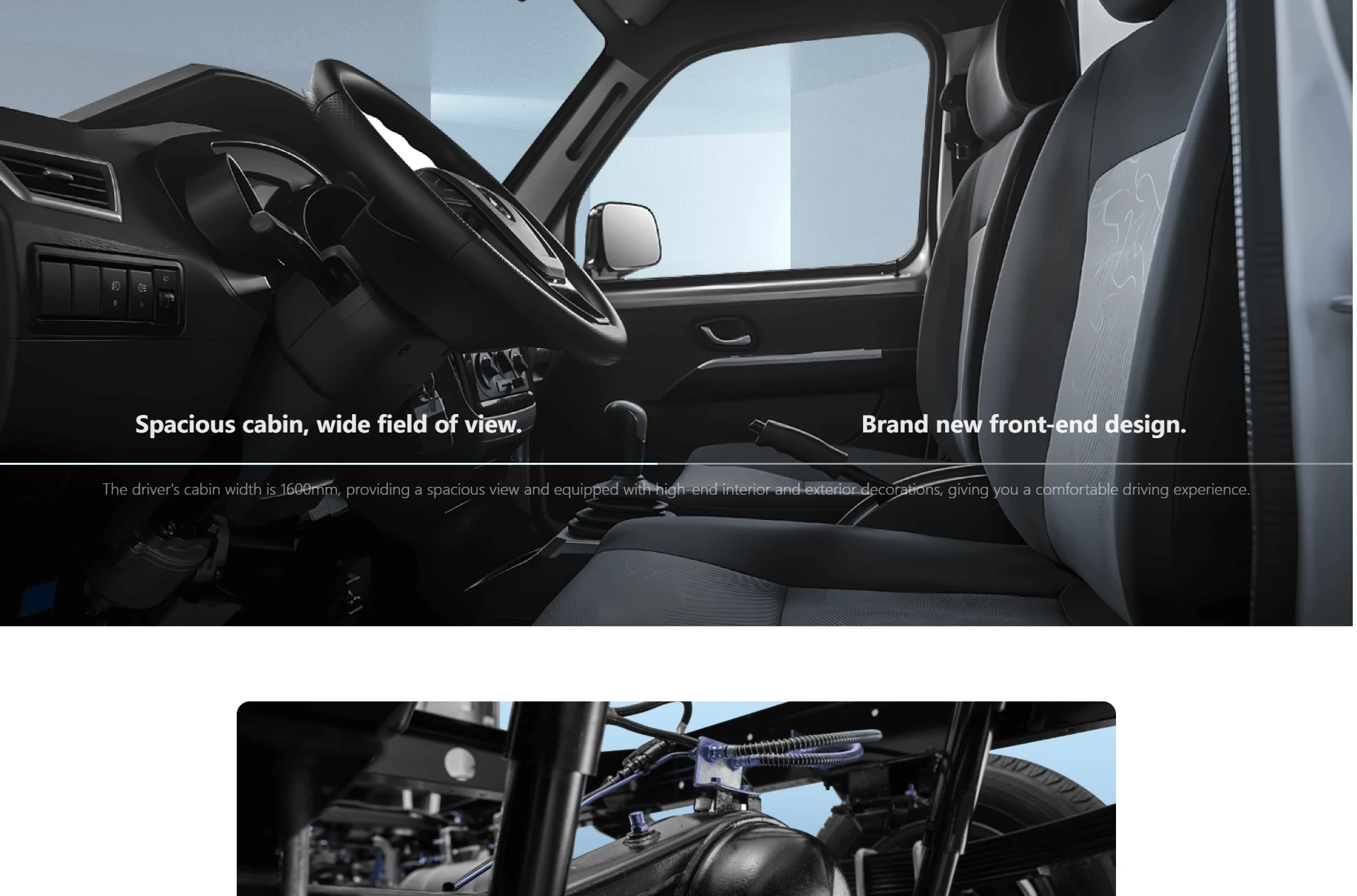 Dongfeng CAPTAIN W SURÉQUIPÉ SIMPLE CABINE — photo 3 : Habitacle officiel du Dongfeng Captain W